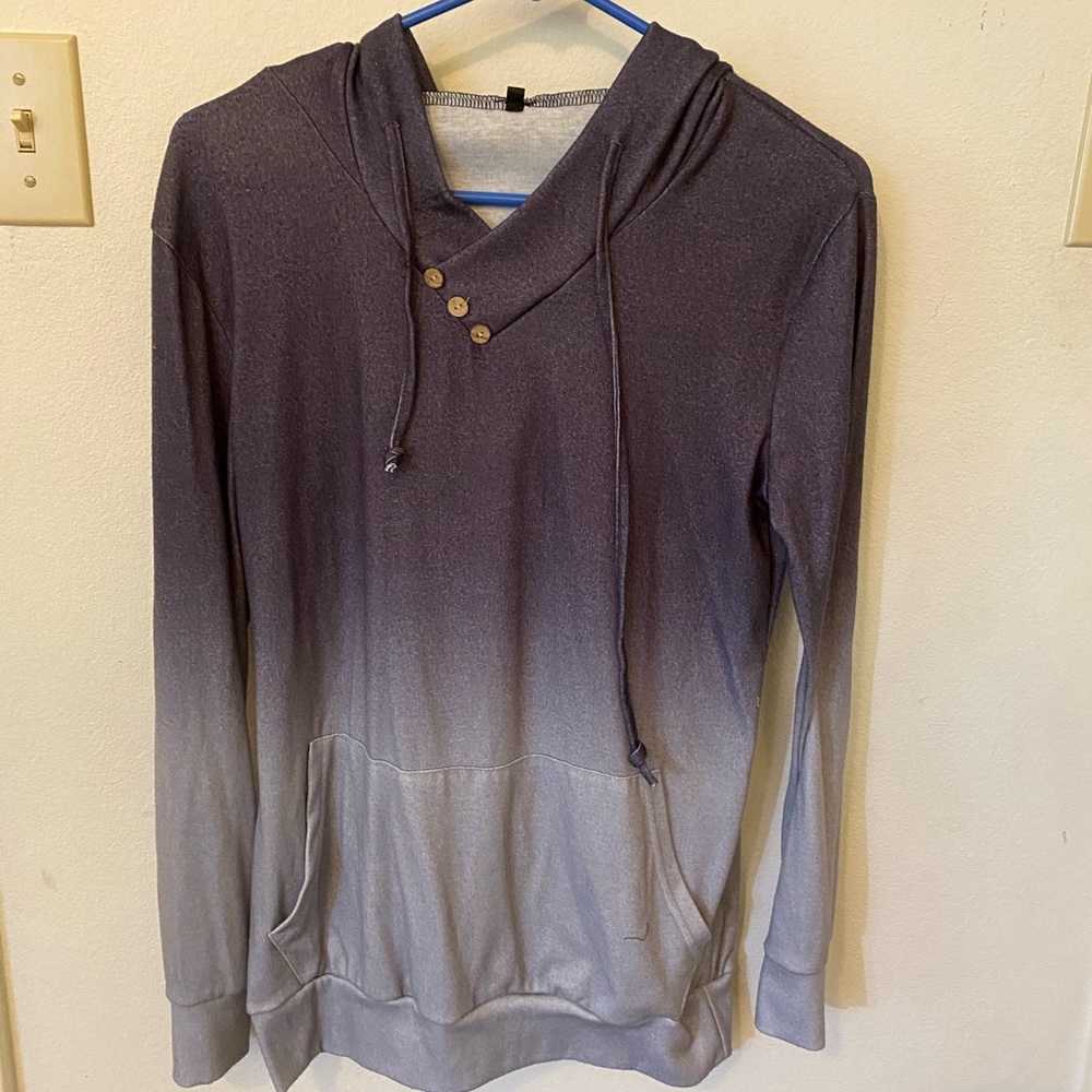 SMALL  Grey ombré hoodie
